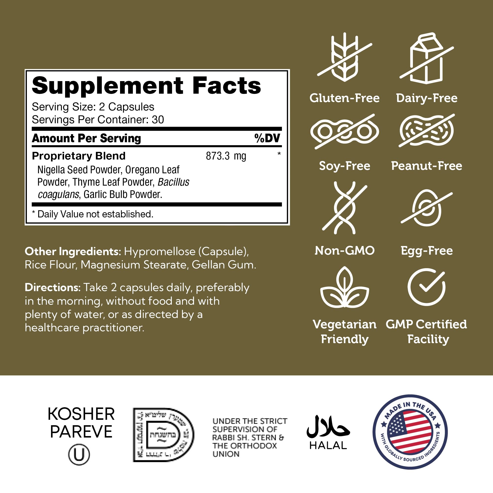 Zahler CandAid Kosher certification badge on packaging.