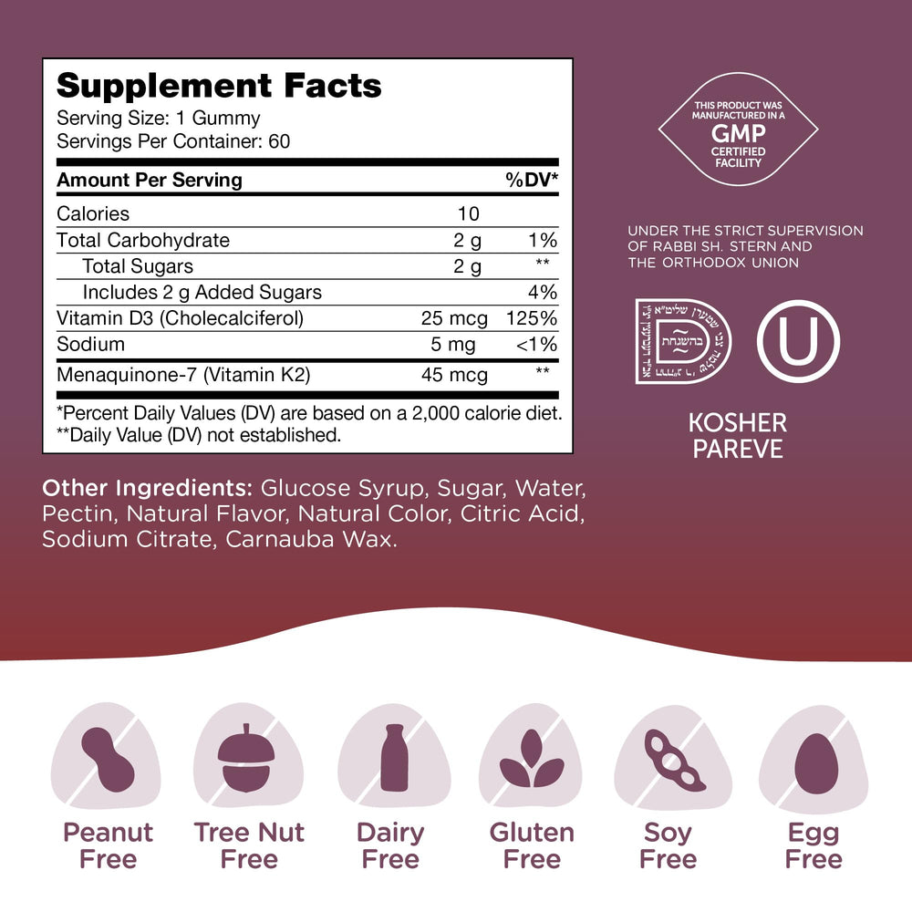 Zahler Chapter One D3 K2 gummies packaging notes USA-made quality