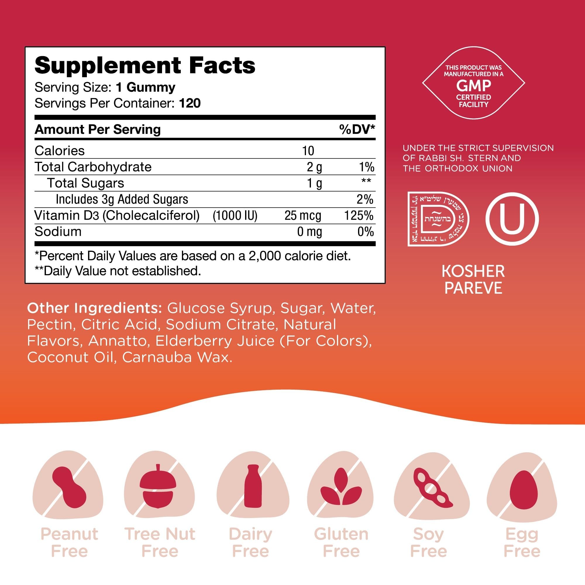 Close-up of Zahler Chapter One Vitamin D3 gummies texture