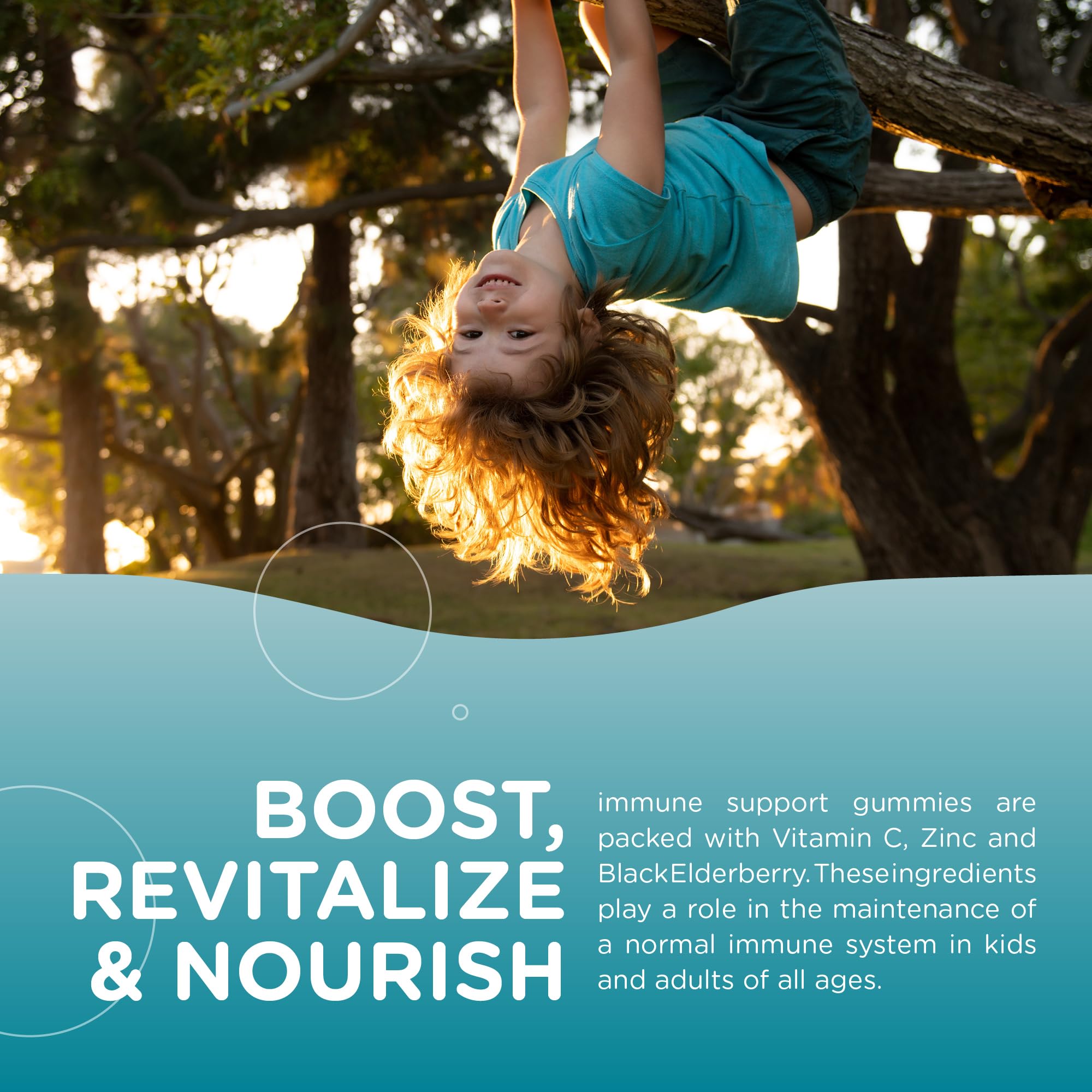 Zahler Chapter One Immunity Gummies kids elderberry closeup emphasizing natural flavor and nutrients