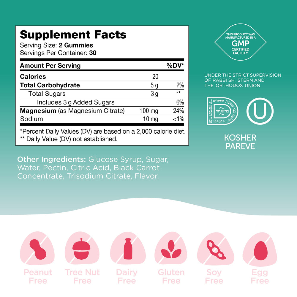 Adult-friendly magnesium gummies for daily wellness and routine use.