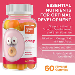 Zahler Chapter One Omega-3 Gummies fruit flavor appeals to kids for easy daily nutrition.
