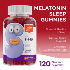 Zahler Chapter One Sleep Gummies bottle back shows ingredients and kosher certification