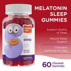 Zahler Chapter One Sleep Melatonin Gummies label detail highlighting kosher and allergen-free features