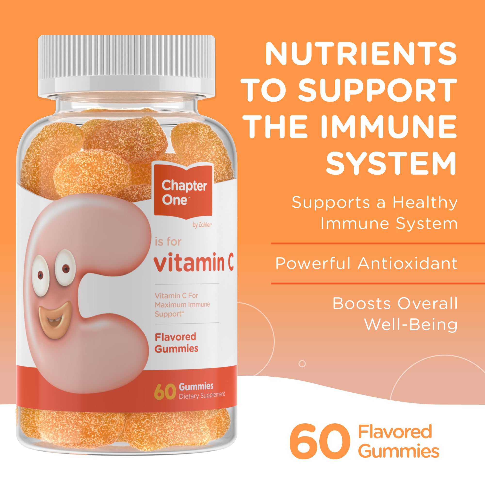Zahler Chapter One Vitamin C gummies chewable for kids and adults