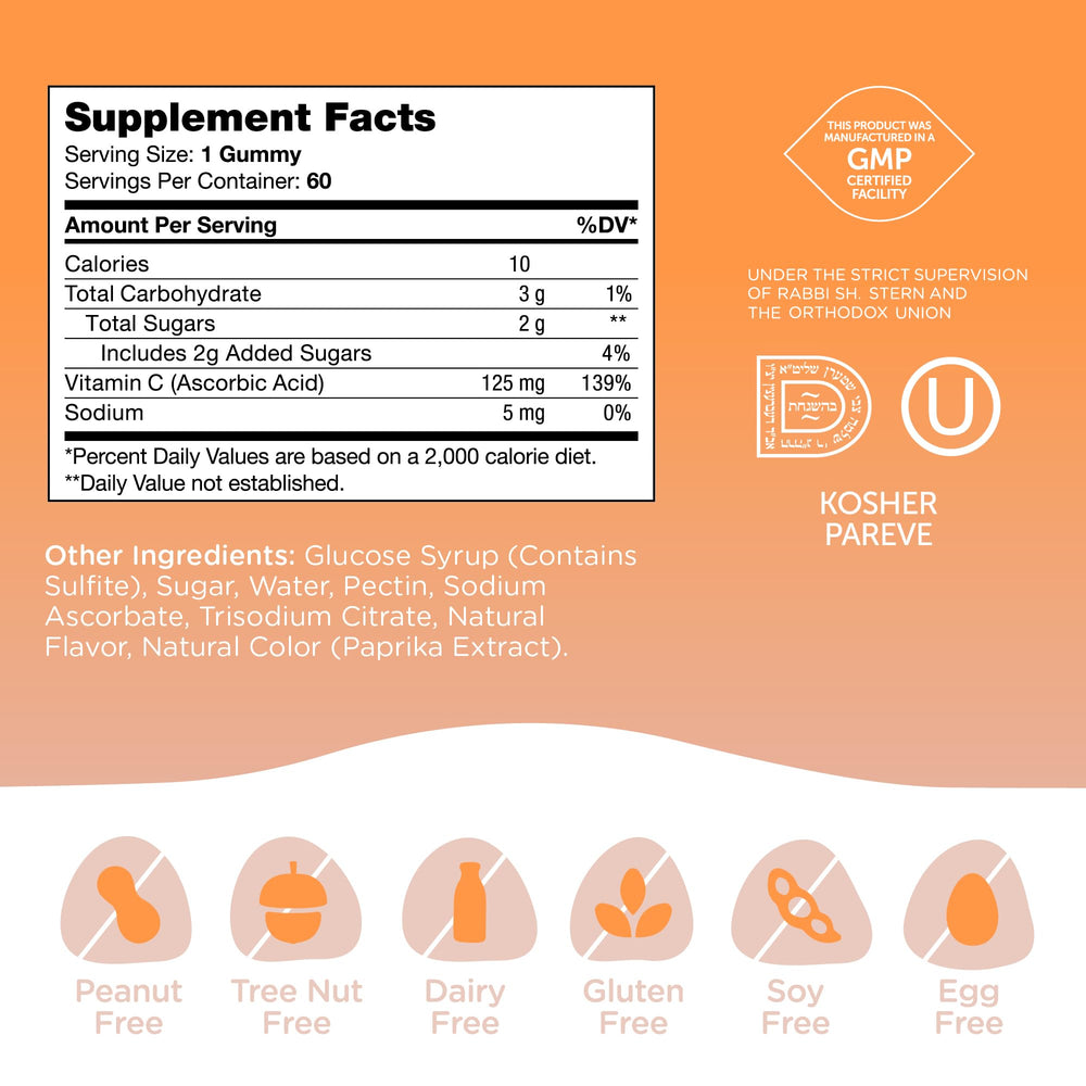 Zahler Chapter One Vitamin C gummies made in the USA