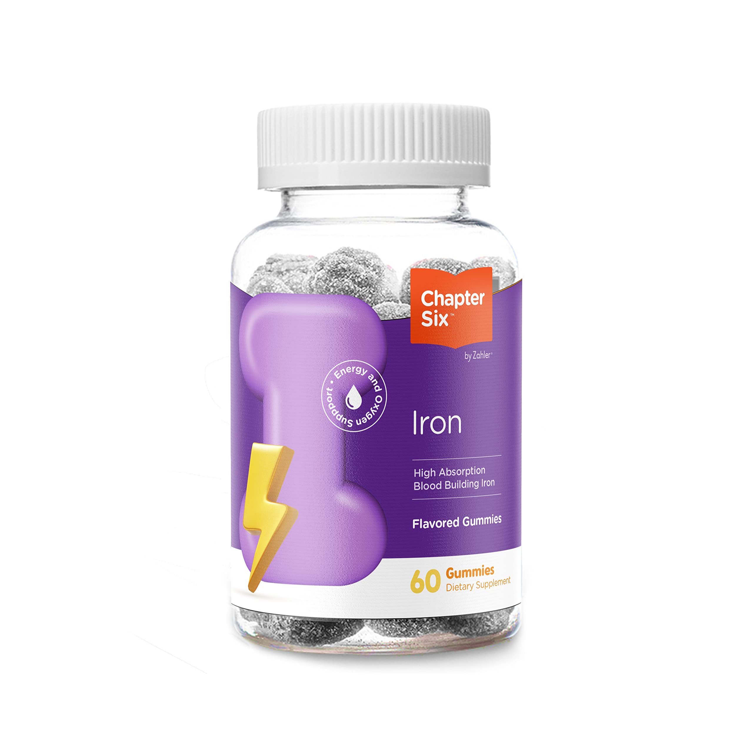Zahler Chapter Six Iron Gummies bottle for daily iron support.