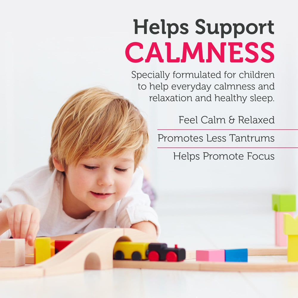 Zahler ChildCalm on a bedside table suggesting bedtime routine and sleep cycle support.