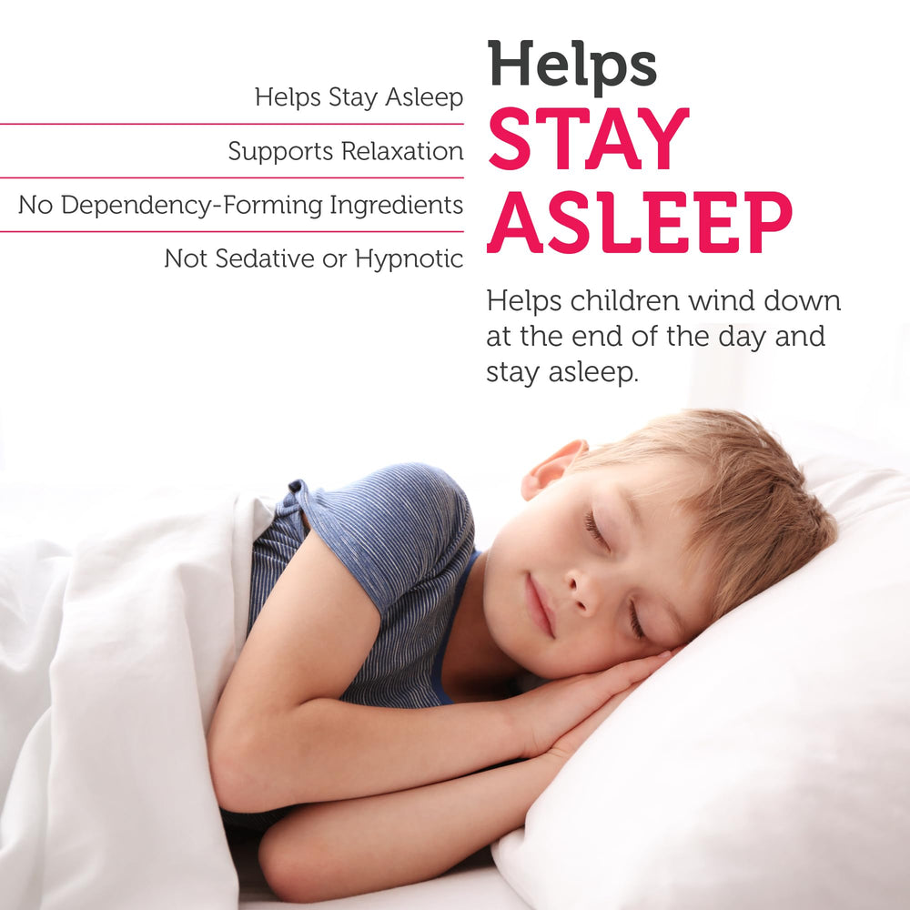 Zahler ChildCalm bottle being poured to show easy daily dosing for kids.