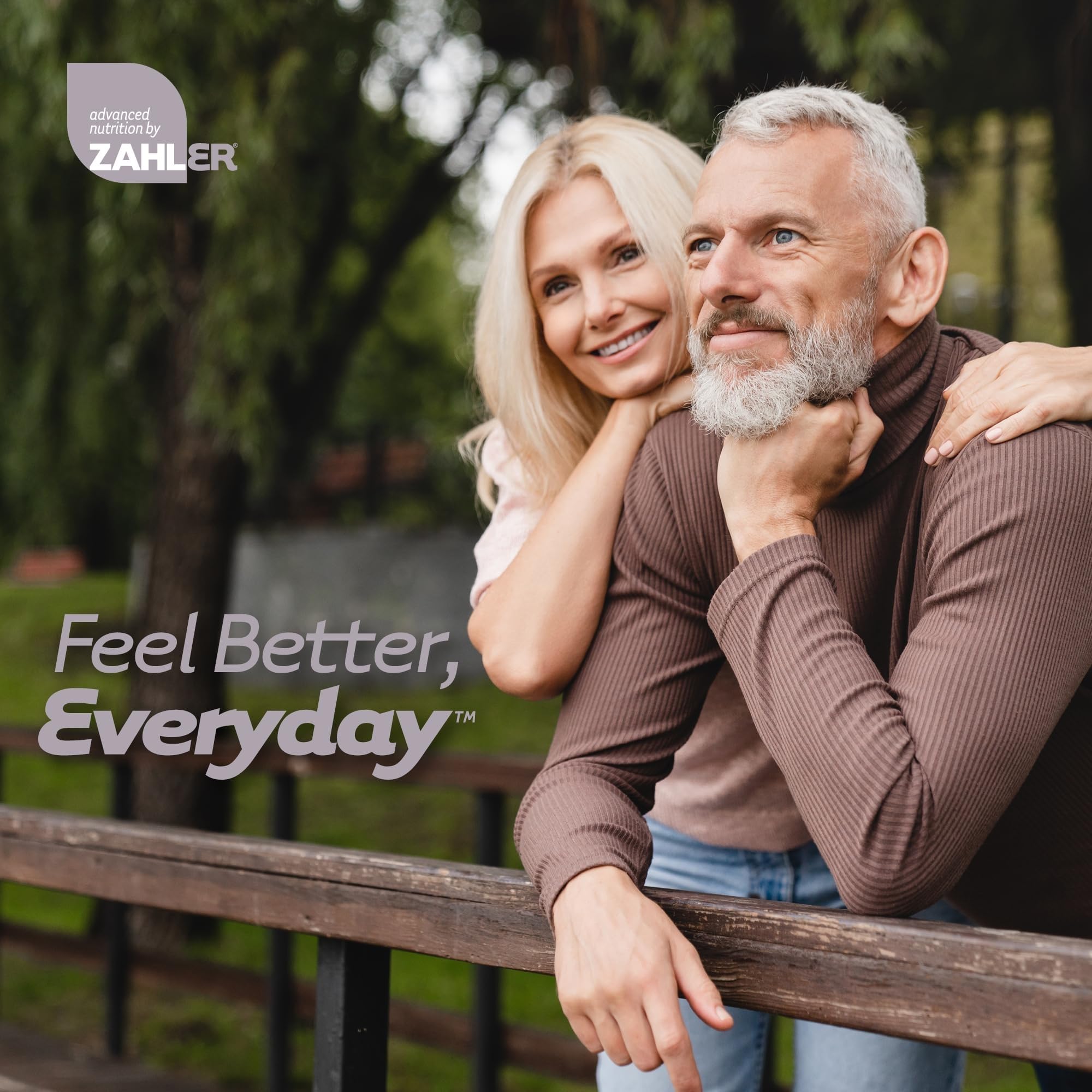 Zahler bottle label highlighting serving sizes and purity.