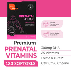 Zahler DHA 300mg per serving emphasizes essential support during pregnancy