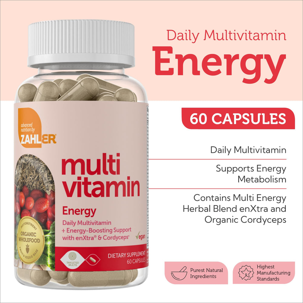 Zahler energy-boost ingredients with cordyceps highlight natural stamina and focus.