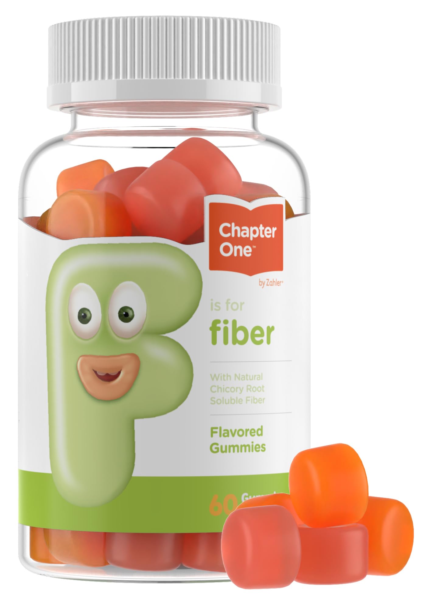 Zahler Fiber Gummies 60-count bottle for adults and kids supports easy daily fiber intake