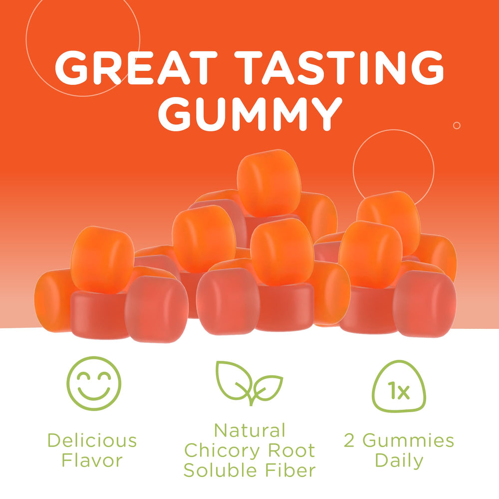 Zahler Fiber Gummies chicory root fiber visualizes natural soluble fiber in a chew