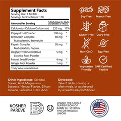Zahler fruit enzyme bottle showing bromelain and papain benefits