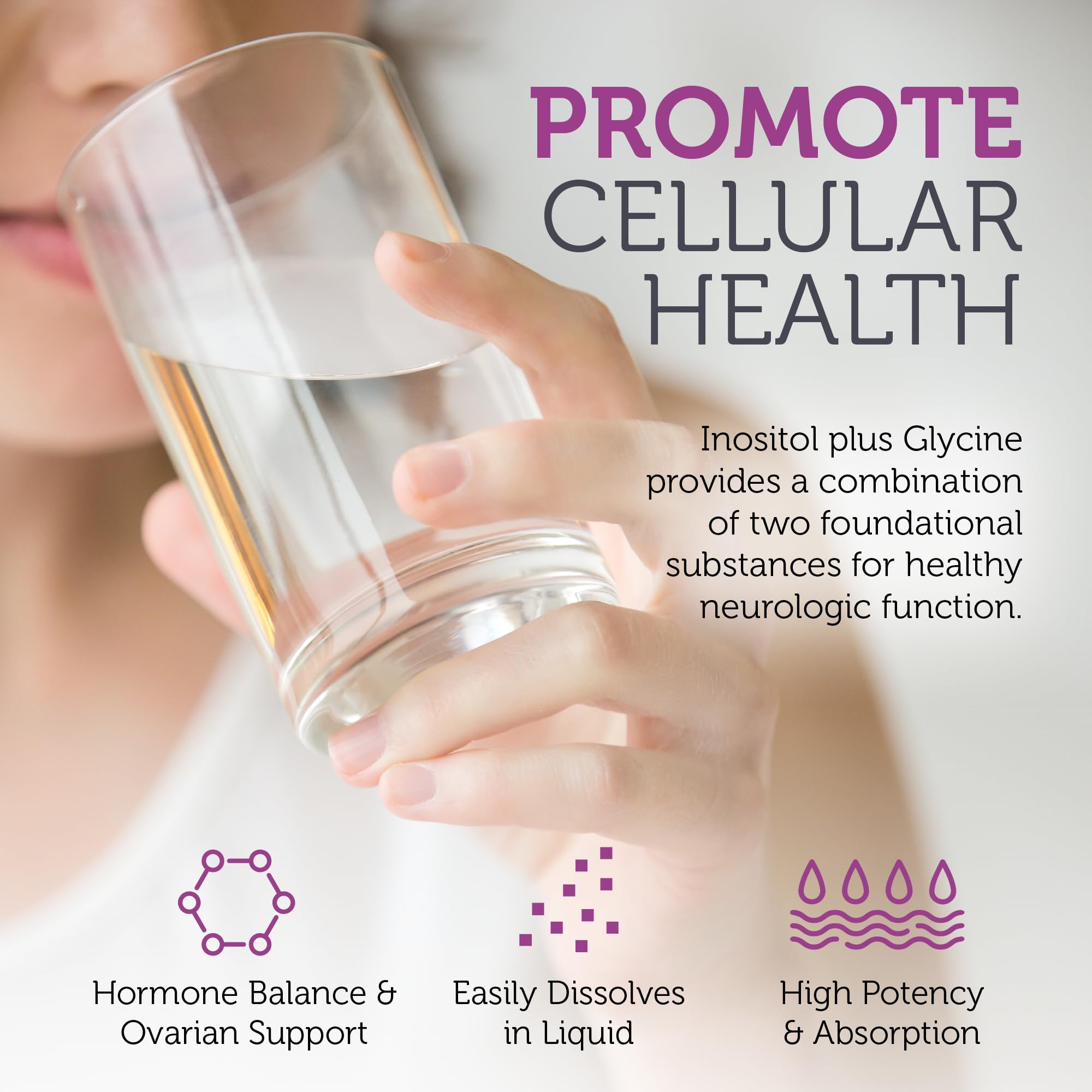 Zahler Inositol Glycine label-front helps quick recognition and trust.