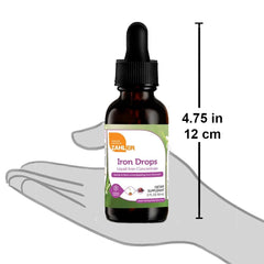 Zahler Iron Drops glass and spoon ready for daily use