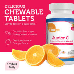 Kosher-certified Zahler Junior C packaging label, highlighting purity and quality.