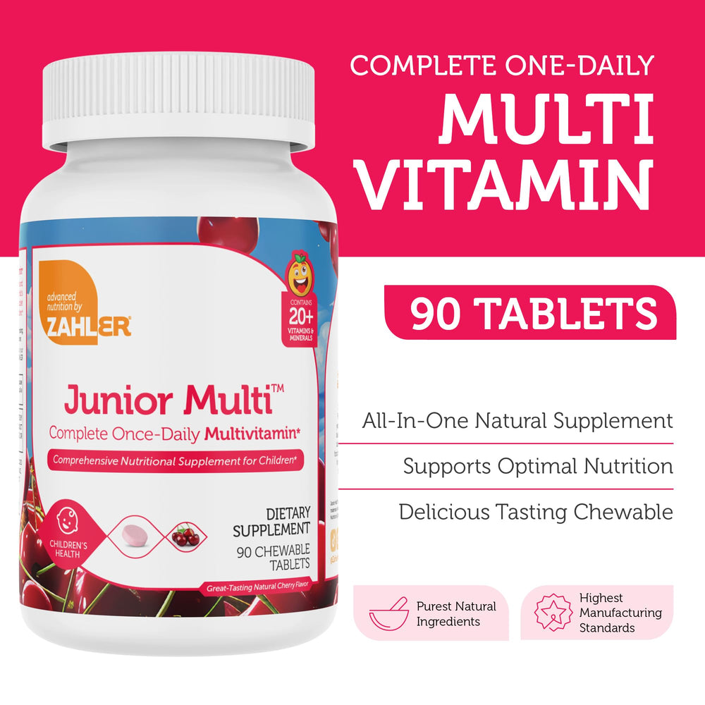 Zahler Kids Multivitamin cherry-flavored chewables for daily nutrition