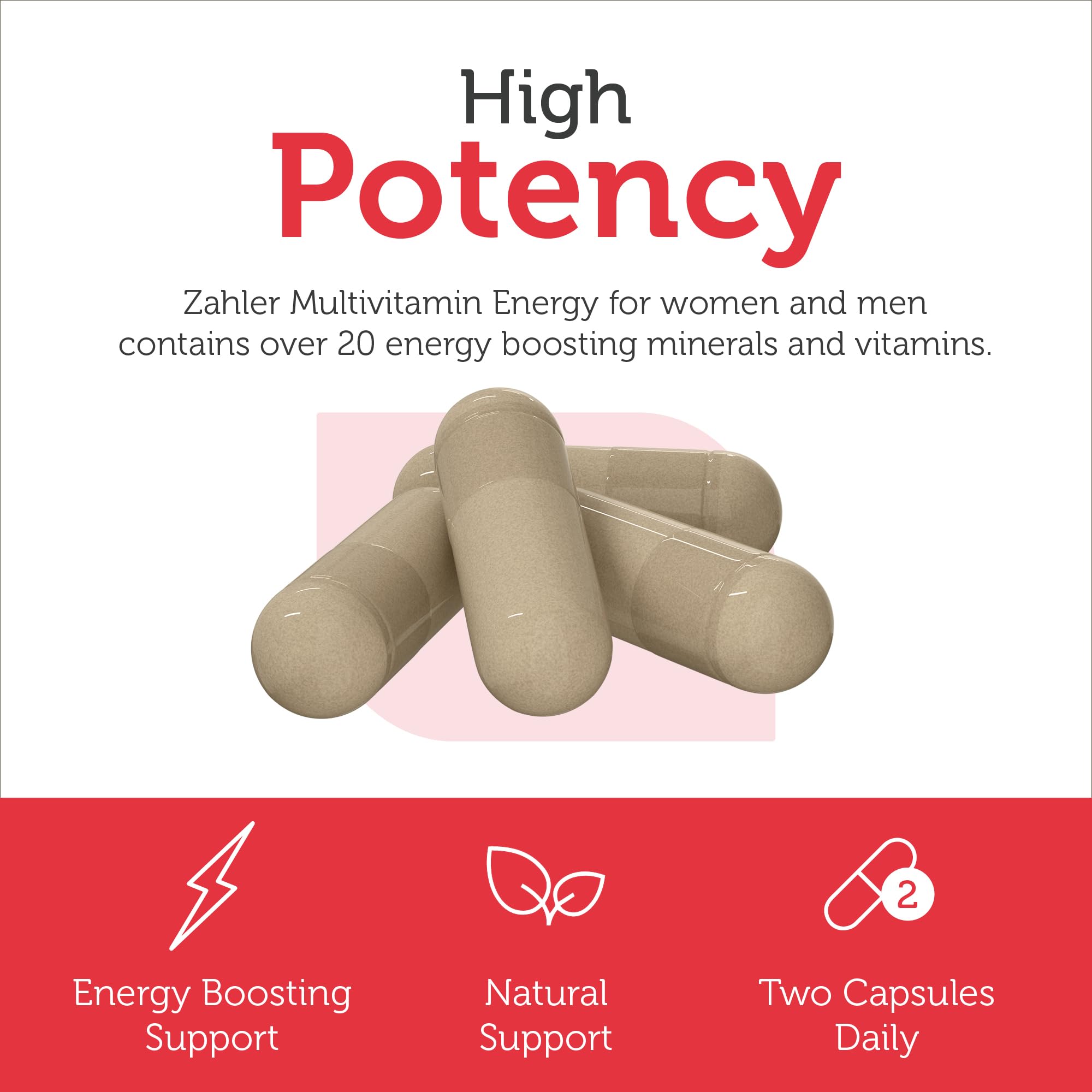 Zahler kosher vegan multivitamin label indicating allergen-free, plant-based formula.