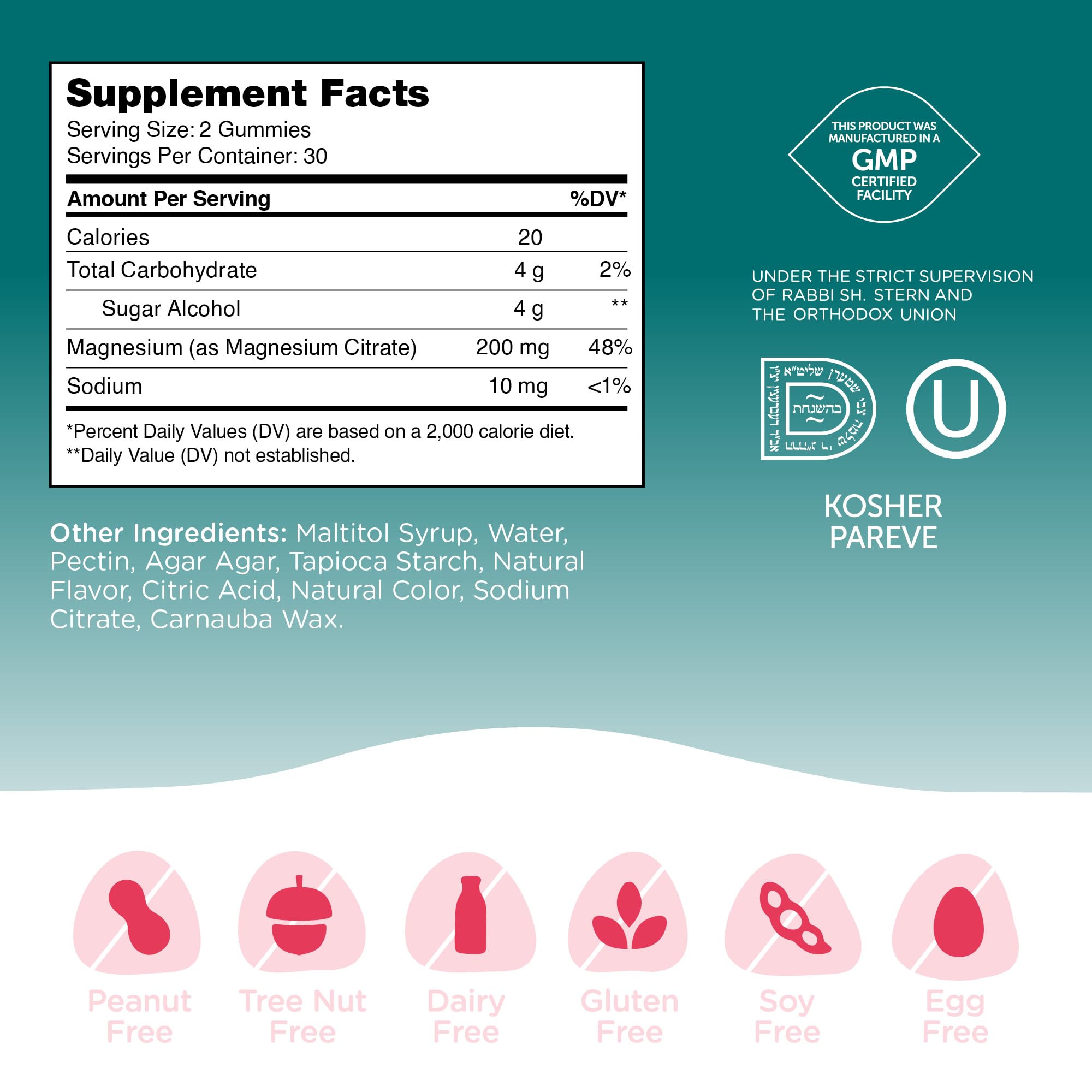 Zahler Magnesium Gummies packaging showing easy-to-use dosing tube.