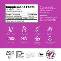 Zahler Milk Thistle Kosher Certified Seal indicating quality assurance