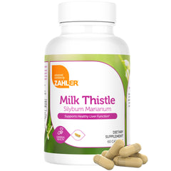 Zahler Milk Thistle label shows nutrition panel for informed choices