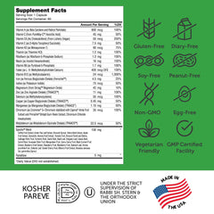 Zahler One Daily ingredients panel highlighting whole-food sources