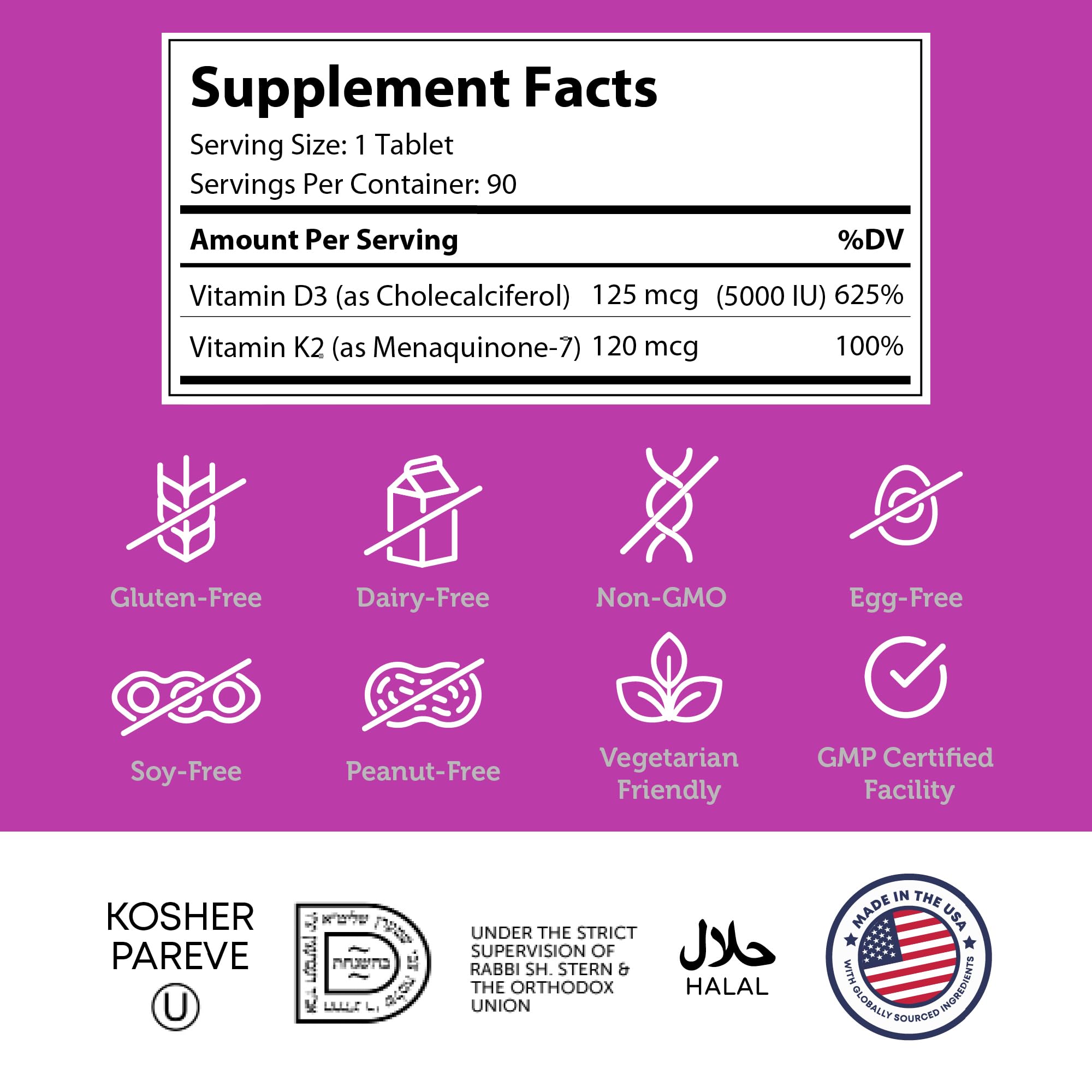 Zahler chewable tablet serving size image emphasizes daily use.