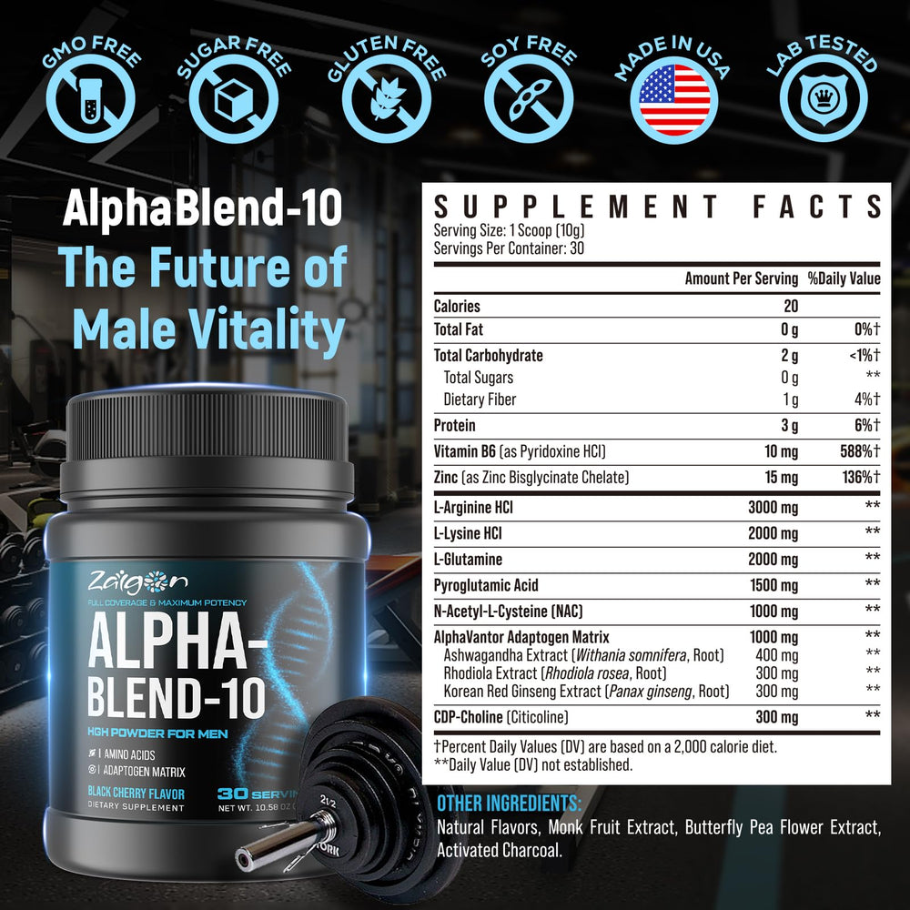 Zaigon HGH Supplements black cherry flavor swatch emphasizing natural sweetness.