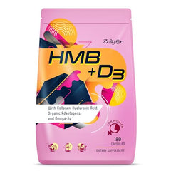 Zaigon HMB supplement bottle showing travel-friendly packaging for active routines.