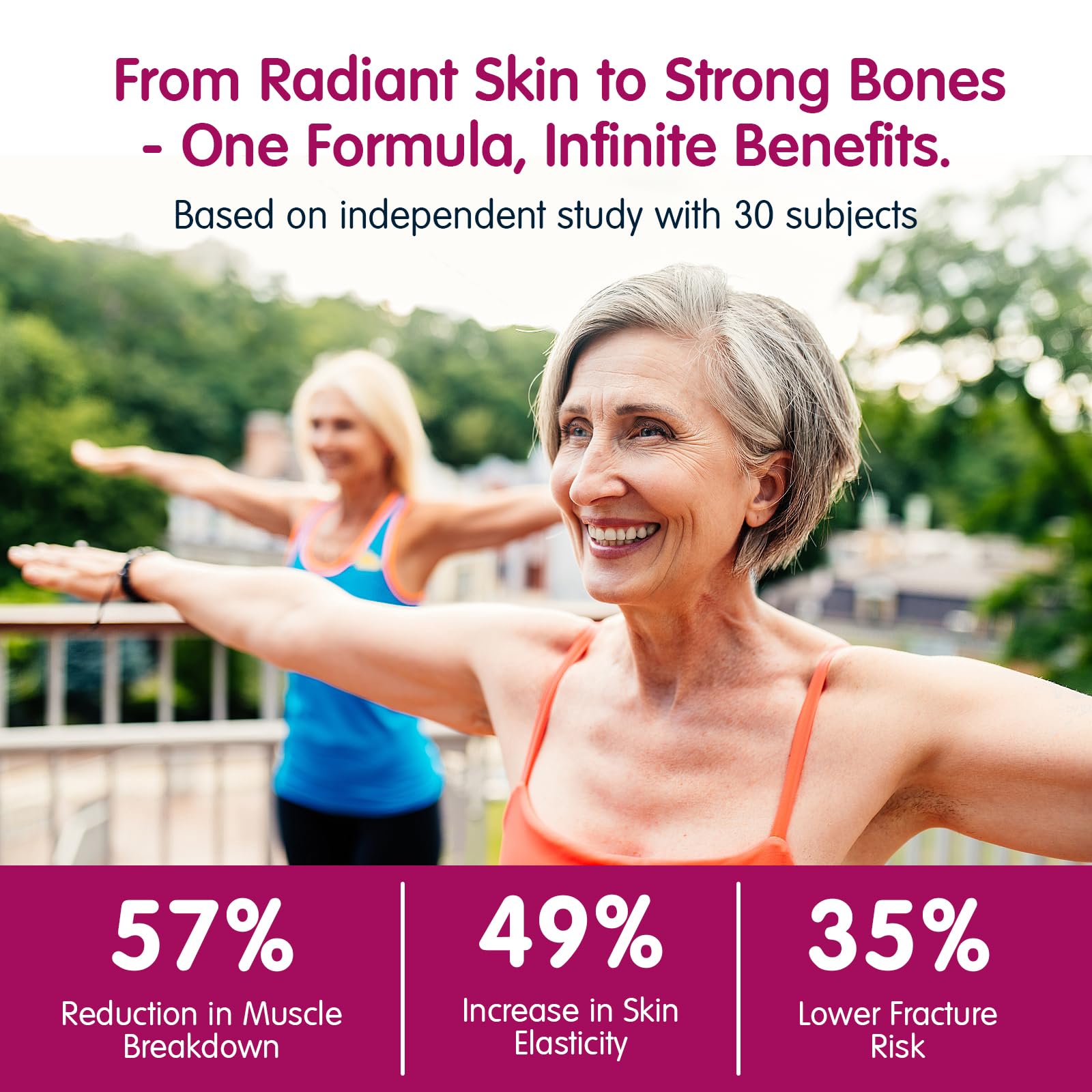 Zaigon HMB calcium and magnesium with hyaluronic acid supports joint comfort.