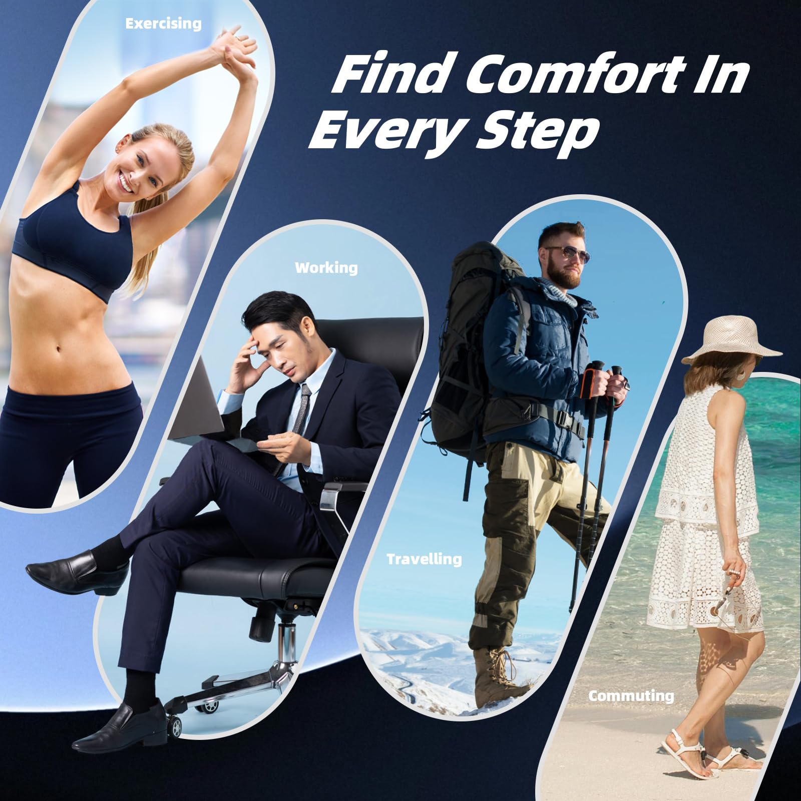 ZAIWOO all-day comfort for feet during long walks.