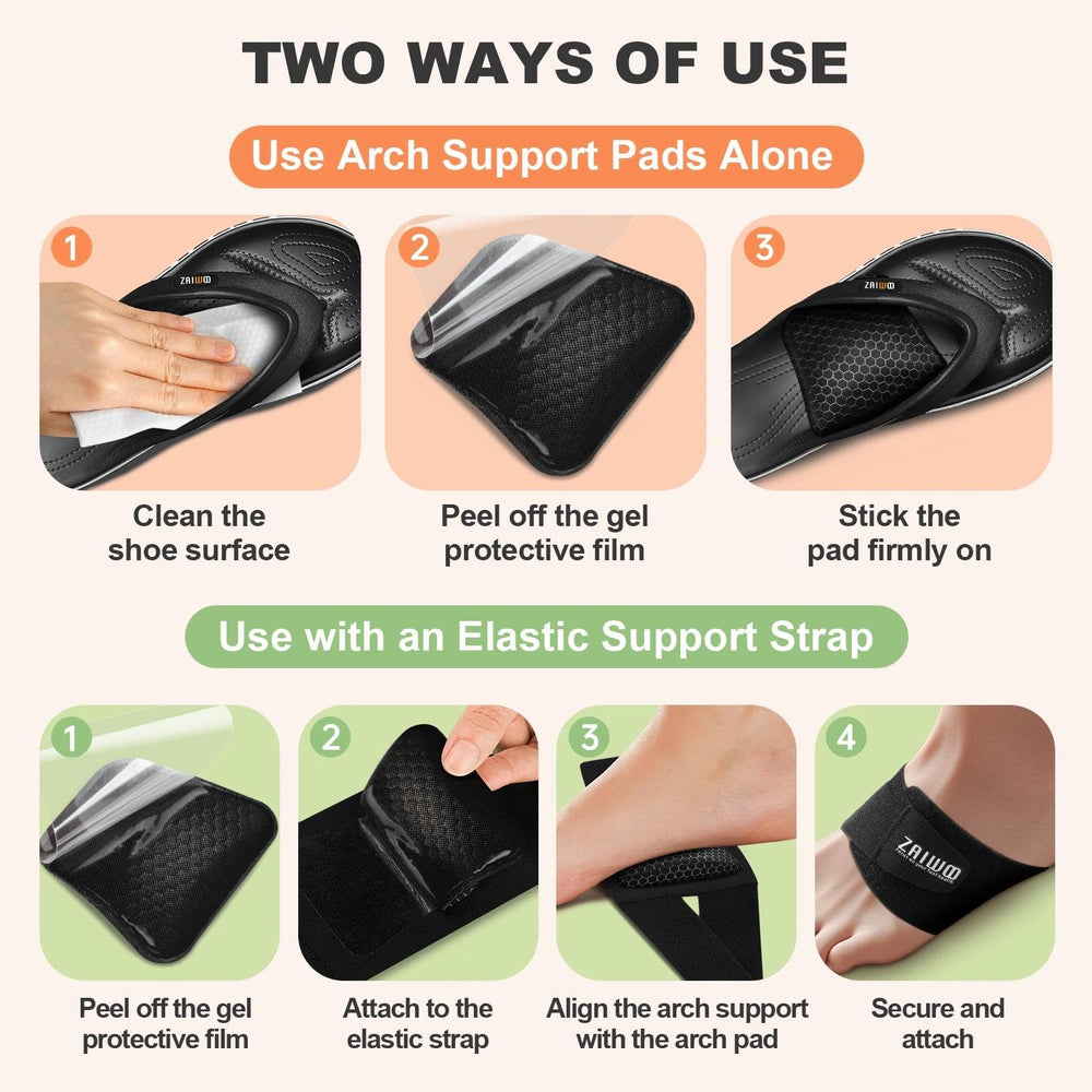 ZAIWOO all-day foot support helps reduce fatigue.