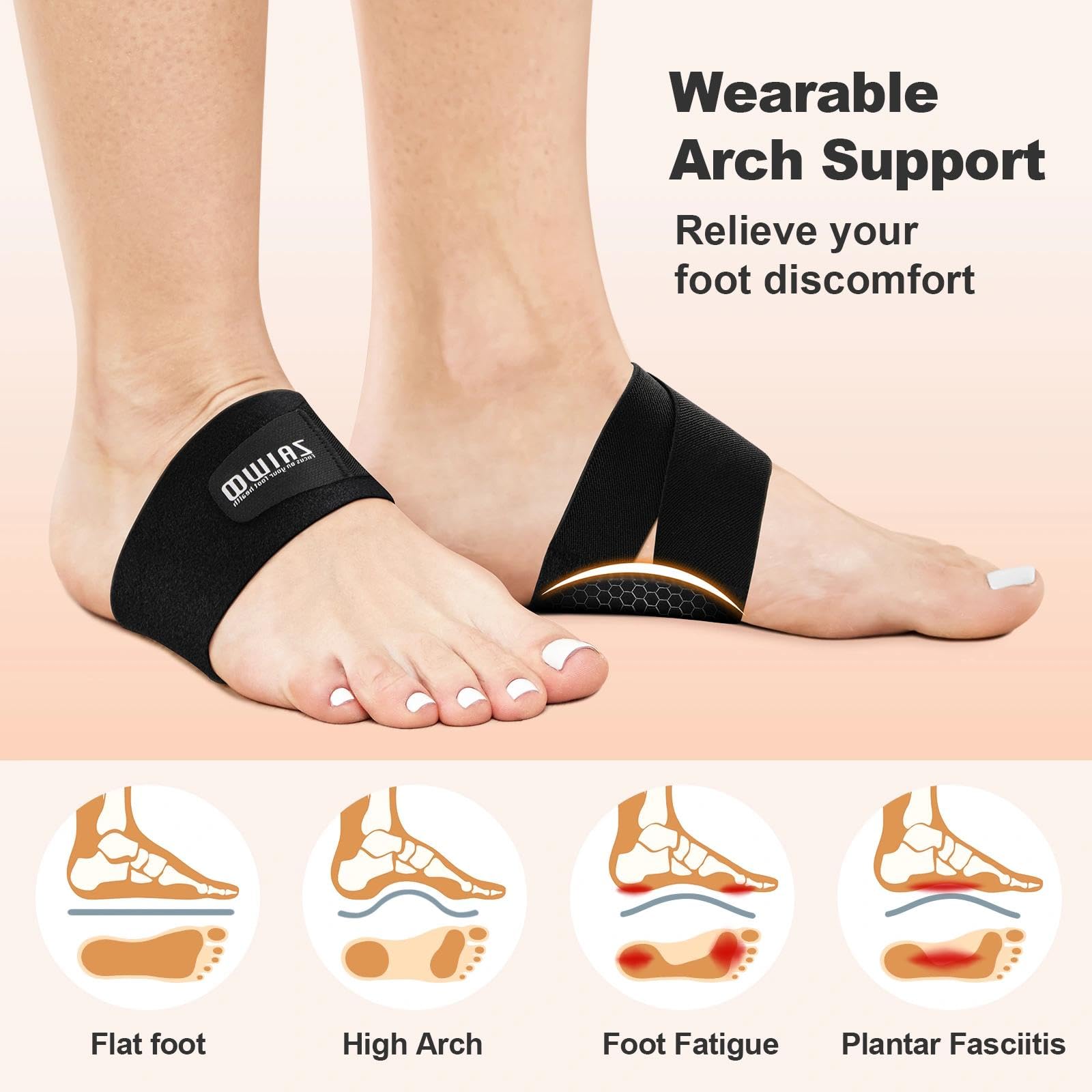 ZAIWOO breathable elastic strap provides secure, breathable wear during all-day activities.