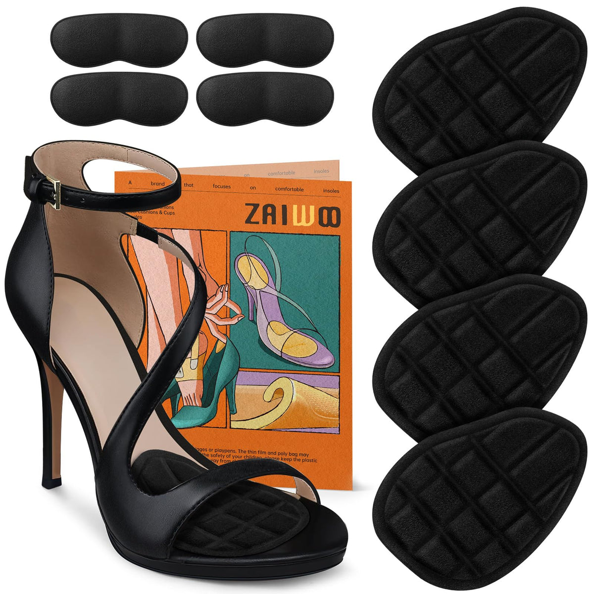 ZAIWOO forefoot pad with grid design offering pressure relief for long days
