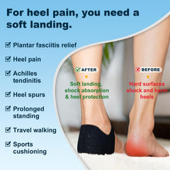 ZAIWOO heel cups in use inside a shoe for supported steps.
