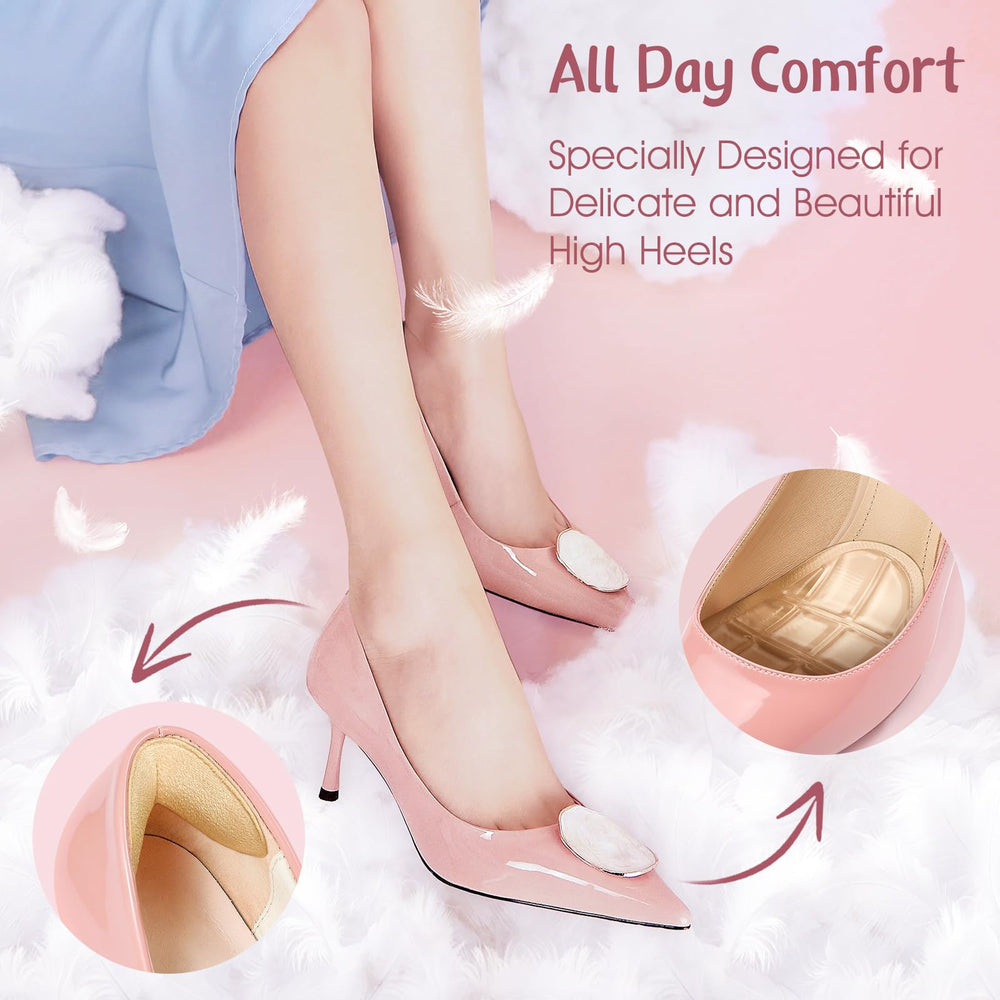 ZAIWOO heel pads with gel comfort to reduce foot pressure.