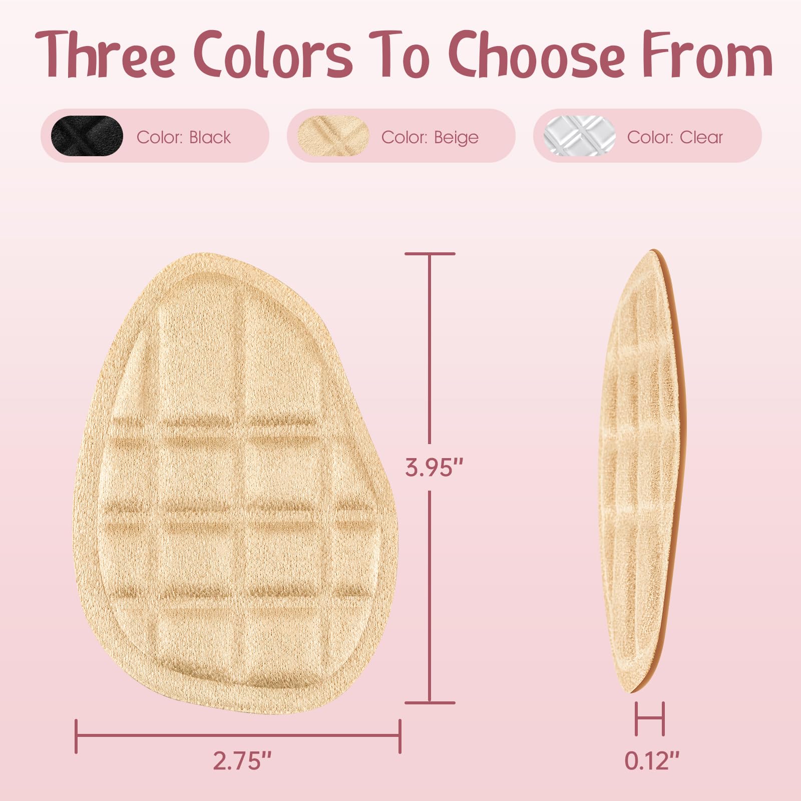 ZAIWOO pads in black and beige blend discreetly with loose shoes.