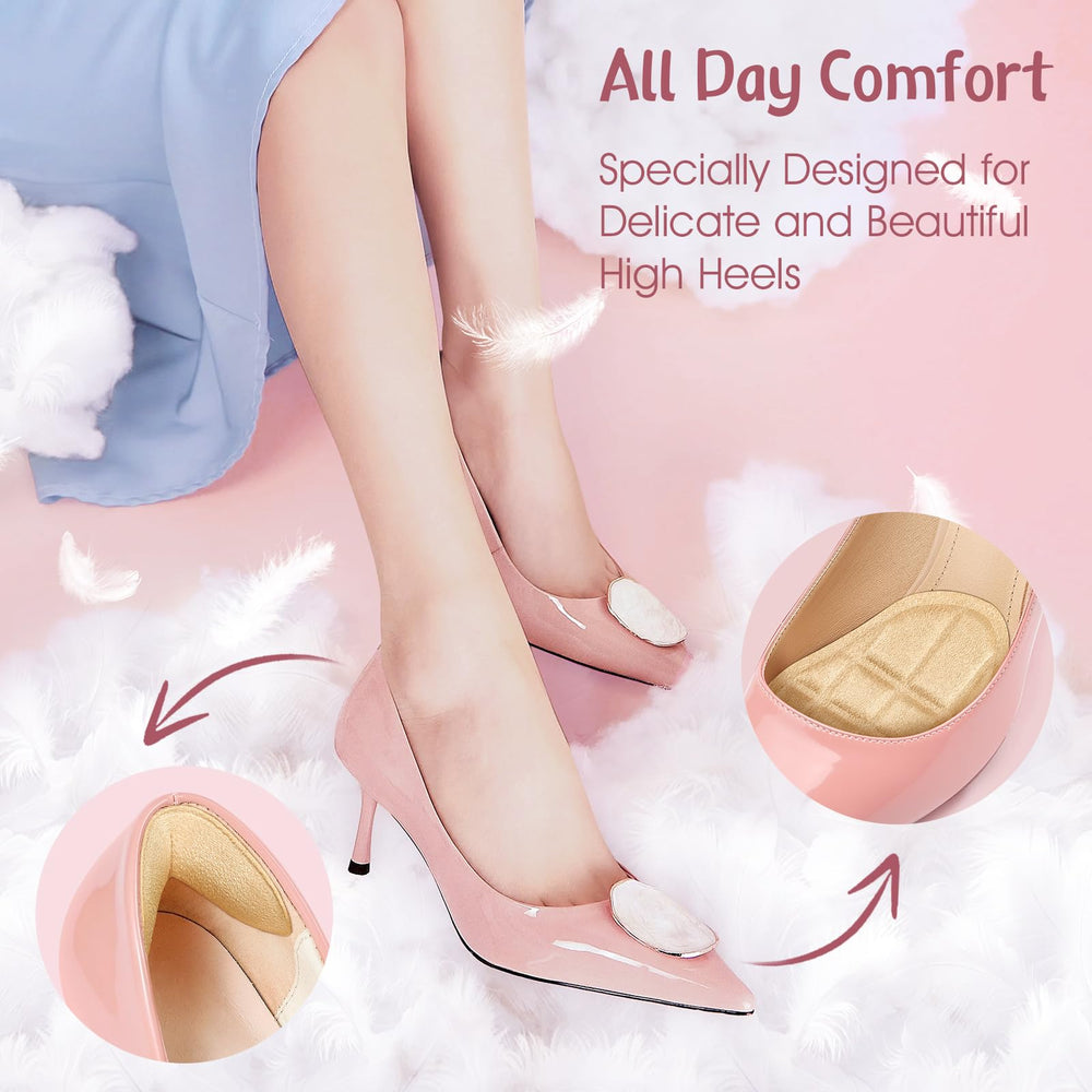 ZAIWOO heel pads with adhesive stay securely in place during wear.