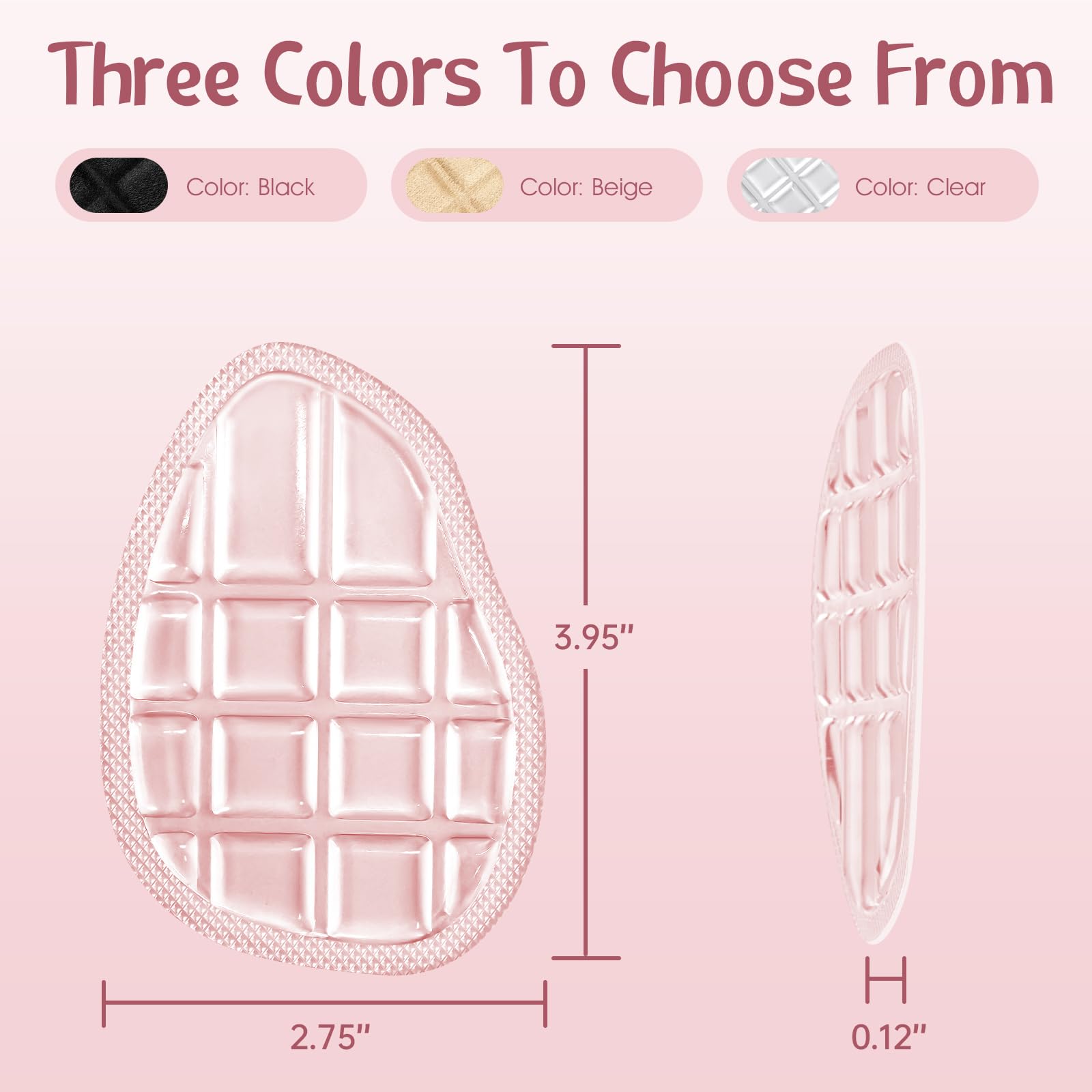 ZAIWOO no-slip heel grips prevent slipping in looser shoes.