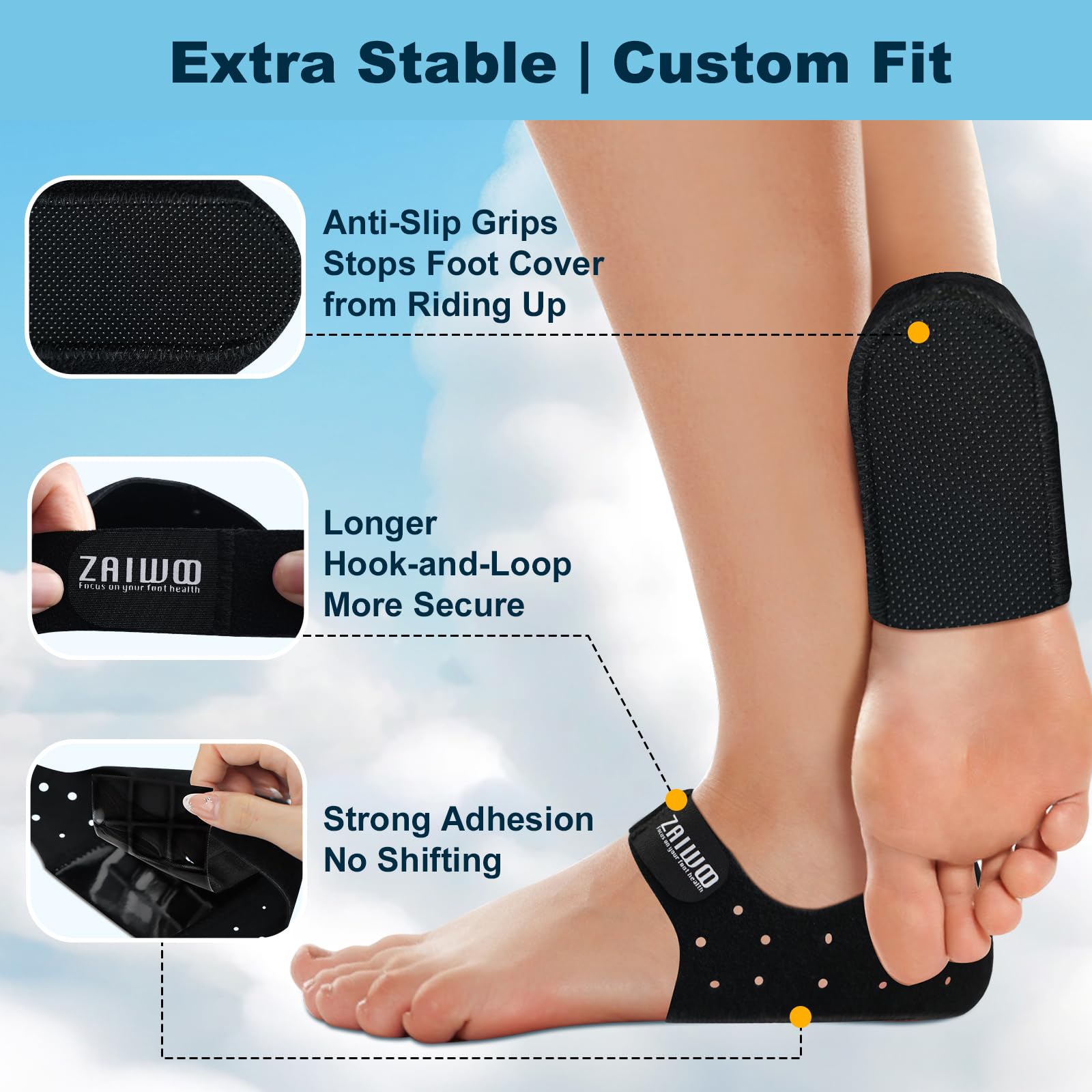 ZAIWOO removable gel pads offer customizable height options.