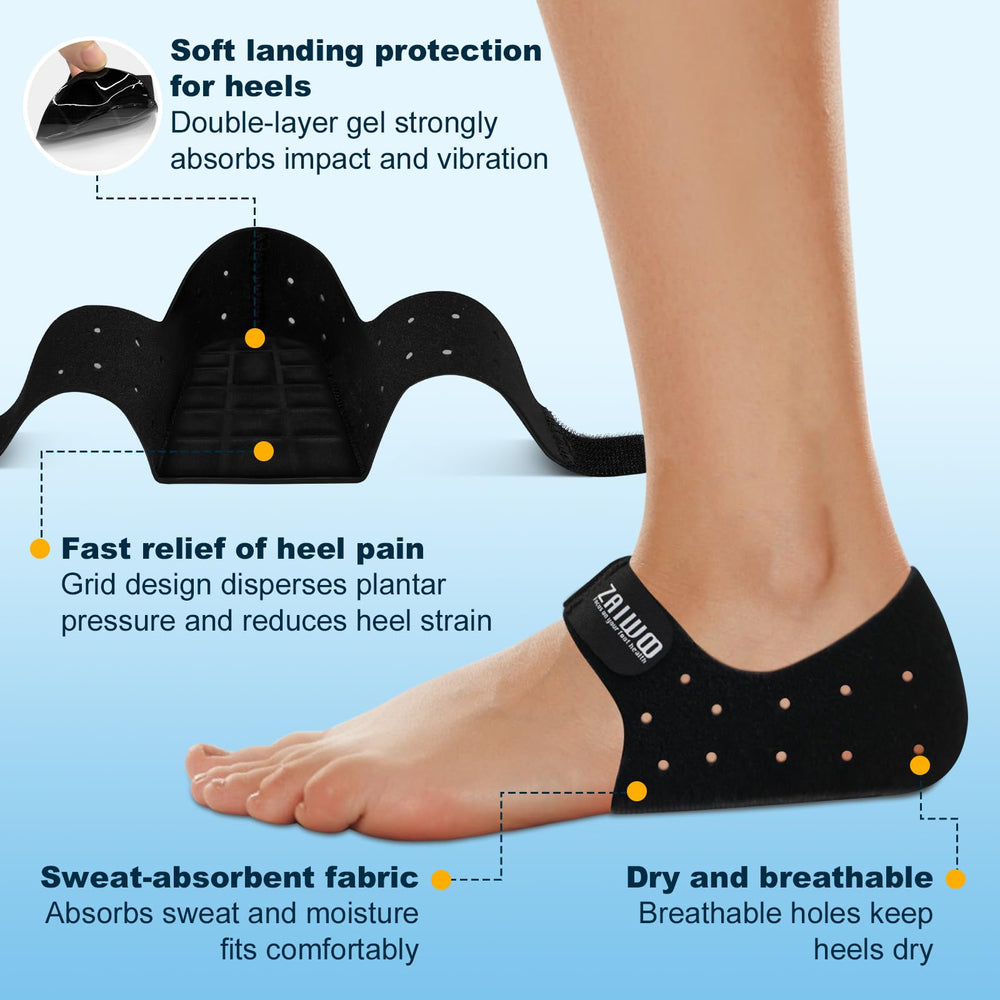 ZAIWOO soft gel heel pad close-up showing plush comfort.
