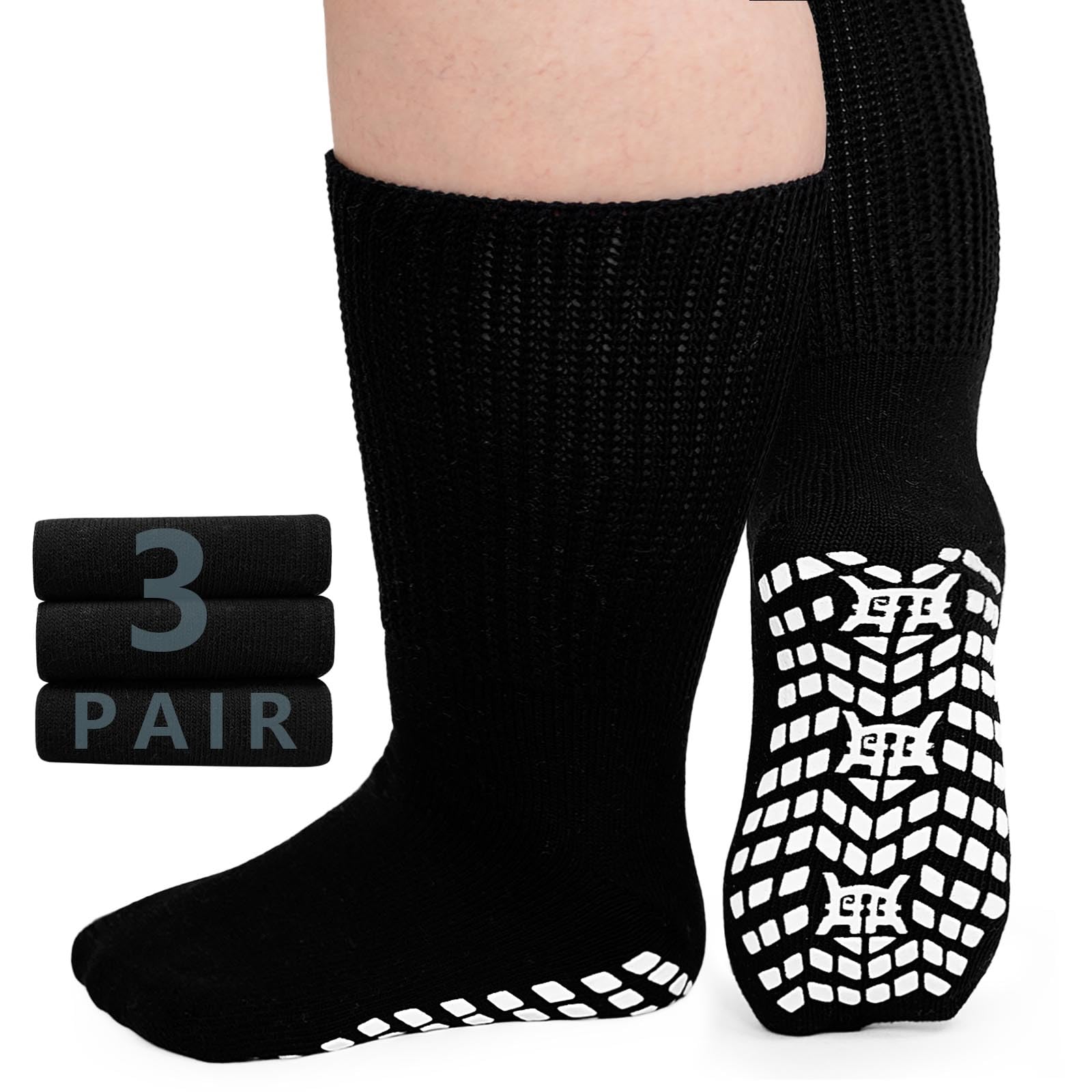 ZAKASA extra-wide diabetic socks with breathable mesh for swollen feet