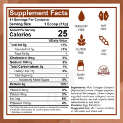 Zammex collagen powder stirred into a glass, supporting gut-friendly nutrition.