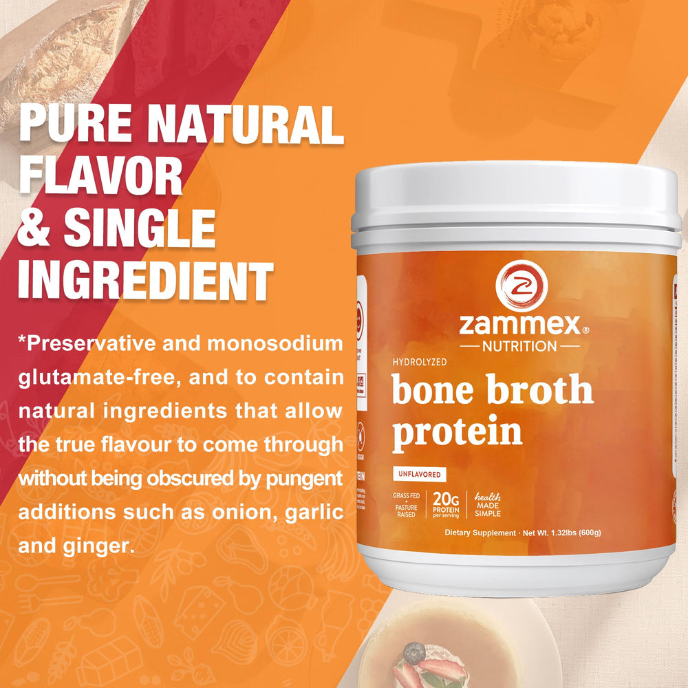 Zammex label highlights non-GMO, gluten-free, and paleo-friendly benefits.