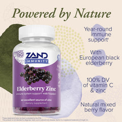 ZAND Immunity elderberry extract visual demonstrates natural wellness ingredients.