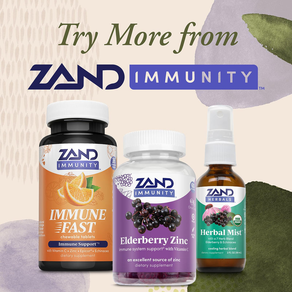 ZAND Immunity family-use scene suggests inclusive support for adults and kids.