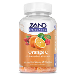 ZAND Immunity Orange bottle pour shows easy daily vitamin C ritual