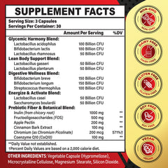 Zanleuds 850Billion CFU probiotic blend close-up for strong gut health support